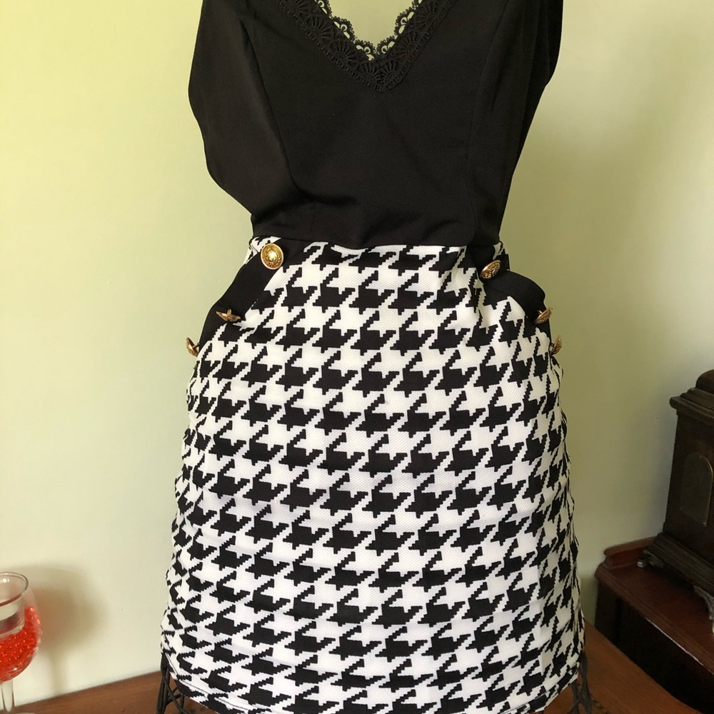 👗 « Pied de poule » Summer Dress